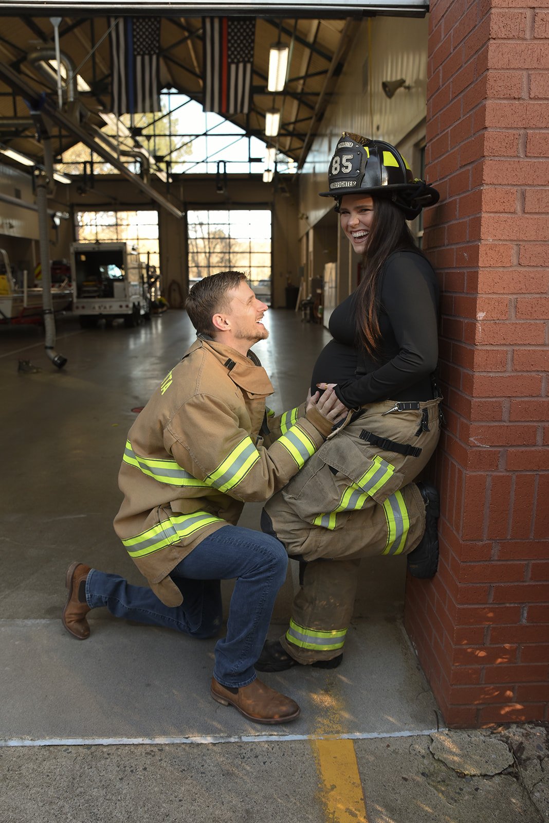 Firefighter maternity session