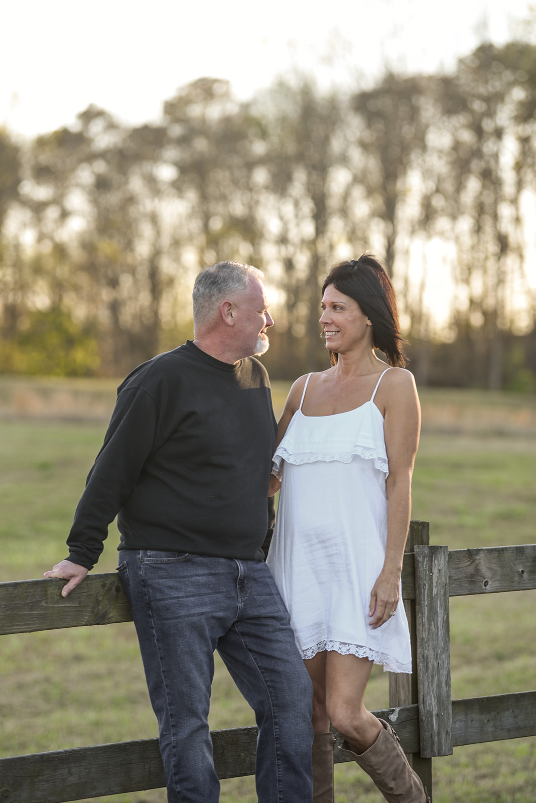 Engaged couple at Kennesaw Mountain National Battlefield Park overlook in Cobb County Georgia