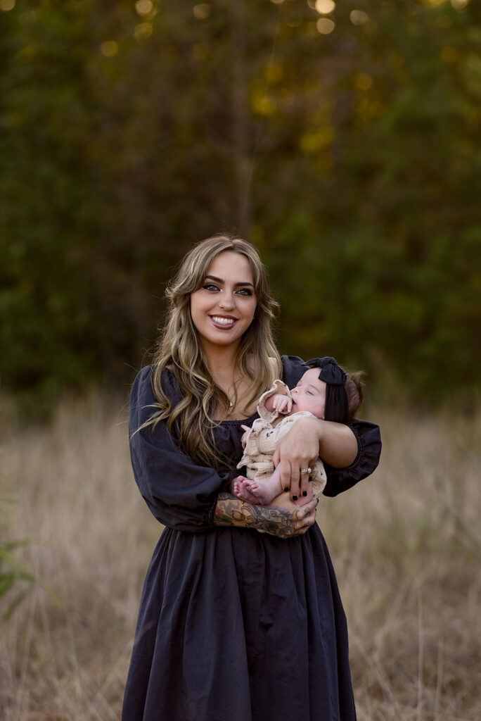 Family during outdoor lifestyle family photography session in Georgia